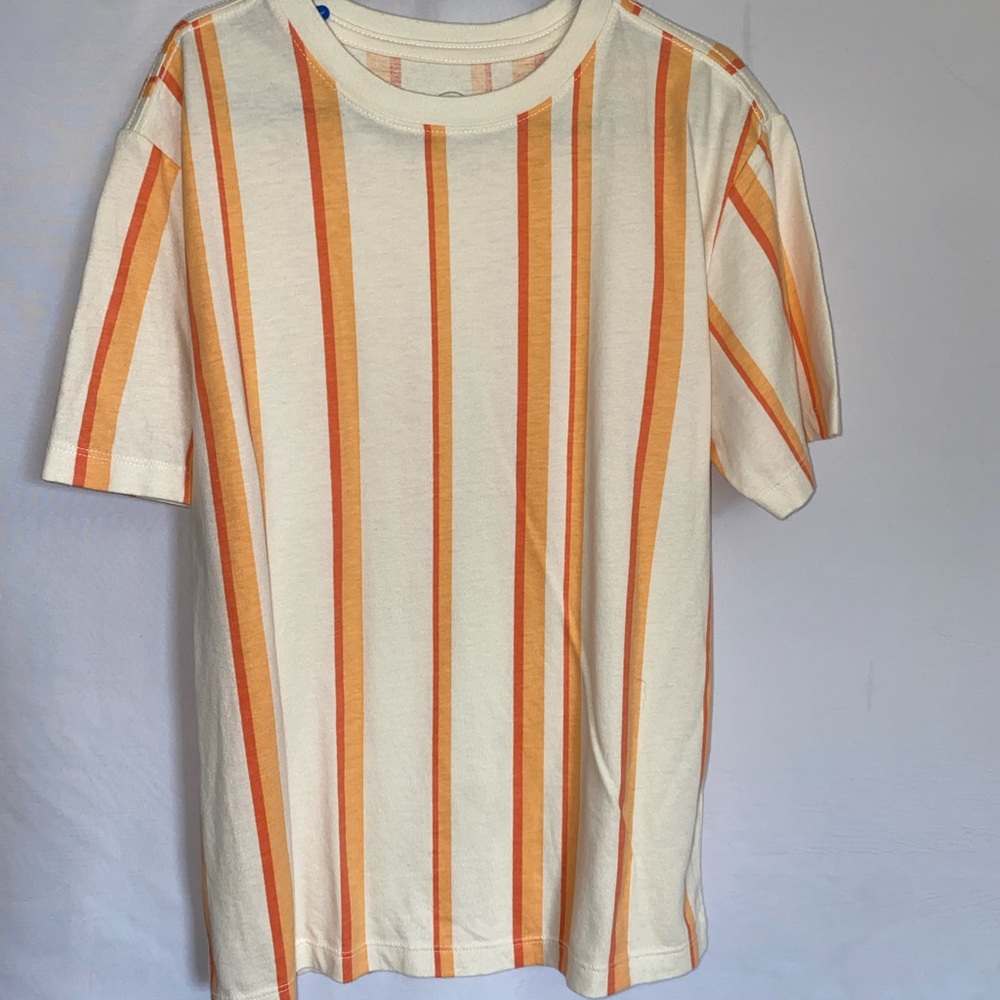 Wonder Nation Orange and Cream Striped Tee